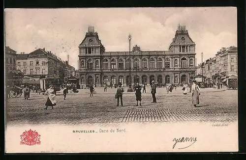 AK Brüssel / Bruxelles, Gare du Nord, Bahnhof