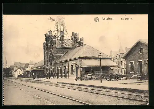 AK Lessines, La Station, Bahnhof