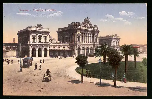 AK Genova, Stazione Orientale, Bahnhof