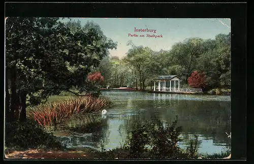 AK Insterburg, Partie im Stadtpark