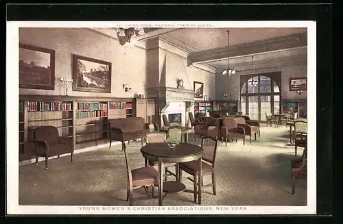AK New York, NY, Young Women`s Christian Associations, National Training School, Living Room