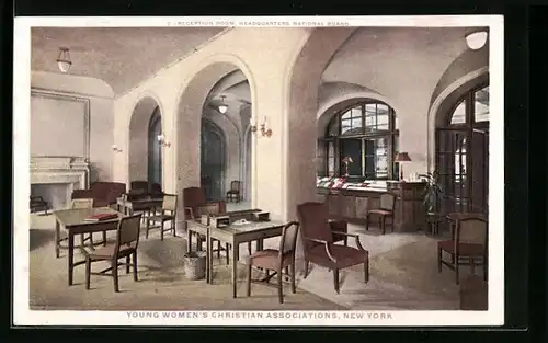 AK New York, NY, Young Women`s Christian Associations, Headquarters National Board, Reception Room