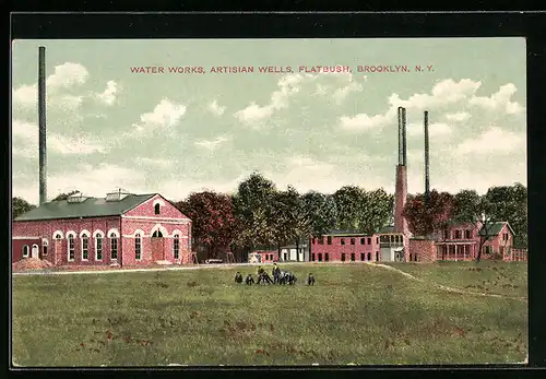 AK New York, NY, Water Works, Artisian Wells, Flatbush, Brooklyn