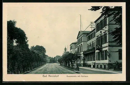 AK Bad Nenndorf, Hauptstrasse mit Kurhaus