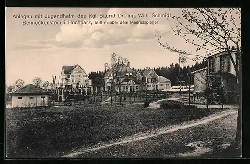 AK Benneckenstein i. Hochharz, Anlagen mit Jugendheim des Kgl. Baurat Dr. Ing. Wilh. Schmidt