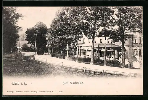 AK Elend i. H., Hotel Waldmühle