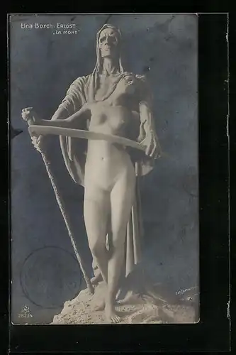 AK Statue von Elna Borch: Erlöst, La Mort, Der Tod