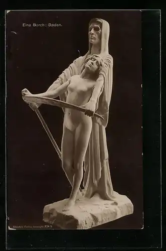 AK Statue von Elna Borch, Døden, Der Tod