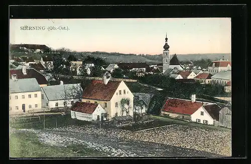 AK Sierning, Teilansicht mit Kirche