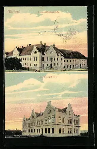 AK Ansfelden, Landes-Ackerbauschule, Neues Schulgebäude, Ritzlhof