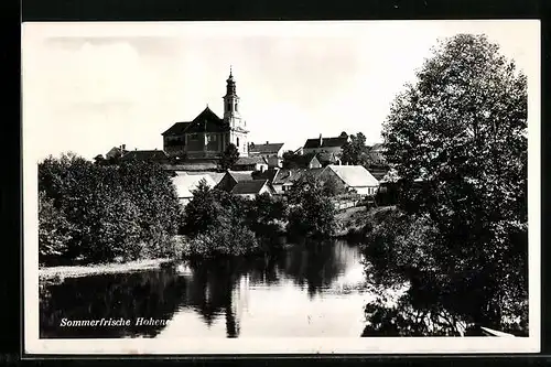 AK Hoheneich, Ortsansicht mit Kirche