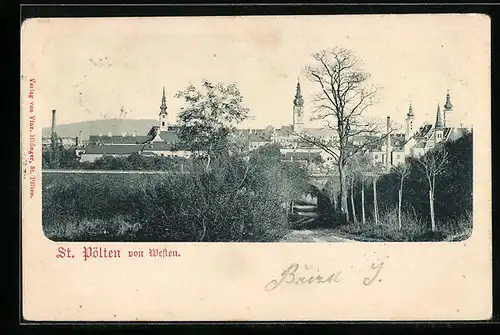 AK St. Pölten, Ortsansicht von Westen