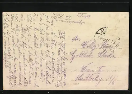 AK Graisbach, Ortsansicht aus der Vogelschau