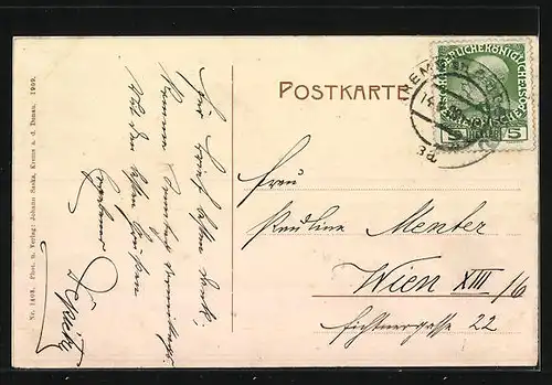 AK Rossatz in der Wachau, Ortsansicht aus der Vogelschau