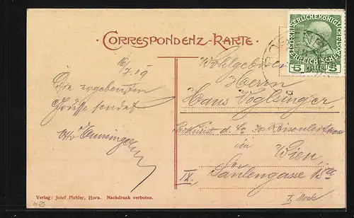 AK Rosenburg, Ortsansicht mit Flusspartie