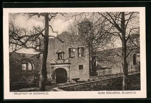 AK Neustadt im Odenwald, Ruine Burg Breuberg, Zeughaus