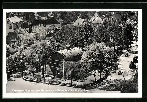 AK Bad Dürkheim /Pfalz, Dürkheimer Fass, Fliegeraufnahme