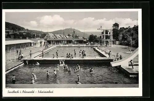 AK Sandbach i. Odenwald, Schwimmbad mit Kindern