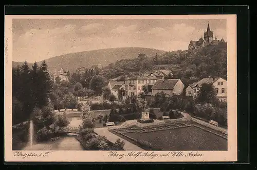 AK Königstein i. T., Herzog Adolf-Anlage und Villa Andrae