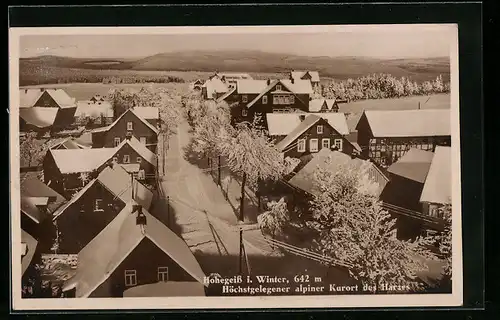 AK Hohegeiss, Ortsansicht im Winter