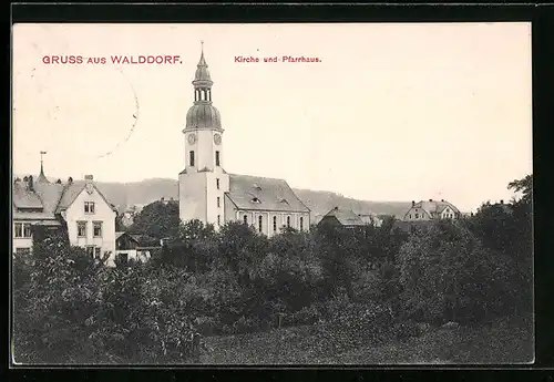 AK Walddorf, Kirche und Pfarrhaus