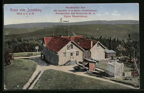 AK Inselsberg, Gasthaus Preussischer Hof