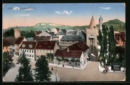 AK Jena, Johannisplatz mit Stadttor