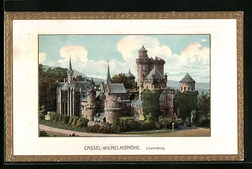 Präge-AK Kassel-Wilhelmshöhe, Löwenburg