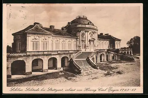AK Stuttgart, Schloss Solitude erbaut 1763-67