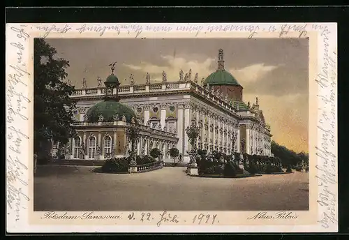 AK Potsdam, Schloss Sanssouci, Neues Palais