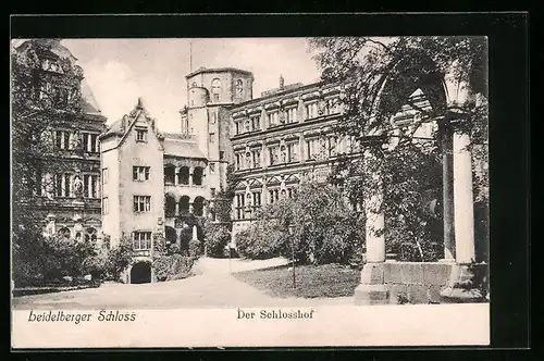 AK Heidelberg, Heidelberger Schloss, Der Schlosshof