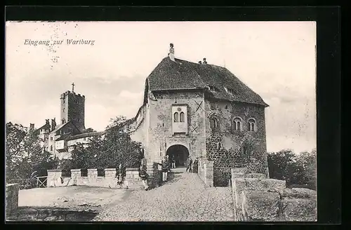 AK Eisenach, Eingang zur Wartburg