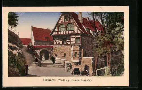 AK Eisenach, Gasthof-Eingang auf der Wartburg