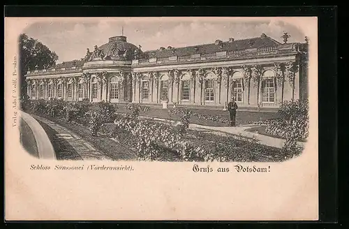 AK Potsdam, Schloss Sanssouci, Vorderansicht