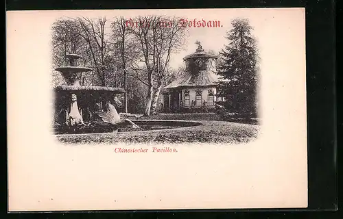 AK Potsdam, Schloss Sanssouci, Chinesischer Pavillon