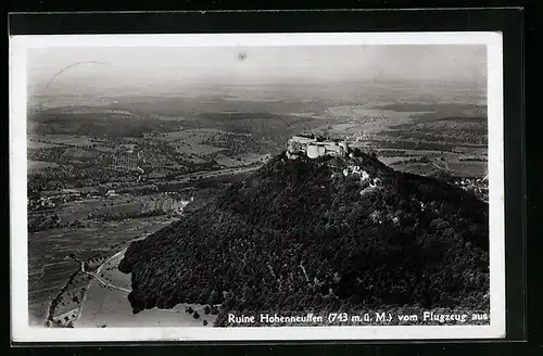 AK Hohenneuffen, Ruine Hohenneuffen vom Flugzeug aus