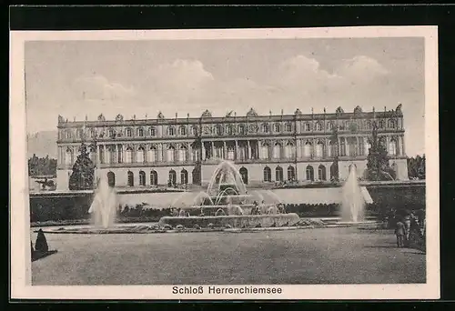 AK Herrenchiemsee, Schloss Herrenchiemsee mit Anlagen