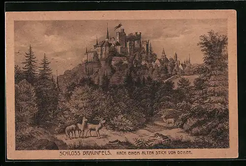 Künstler-AK Braunfels, Schloss Braunfels
