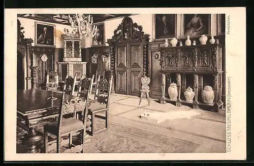 AK Mespelbrunn /Spessart, Schloss Mespelbrunn, Ahnensaal