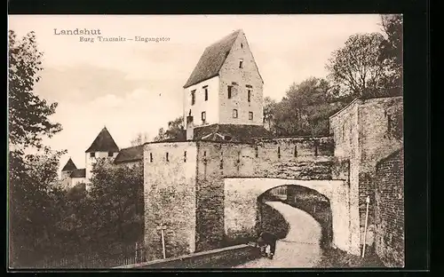 AK Landshut, Burg Trausnitz, Eingangstor