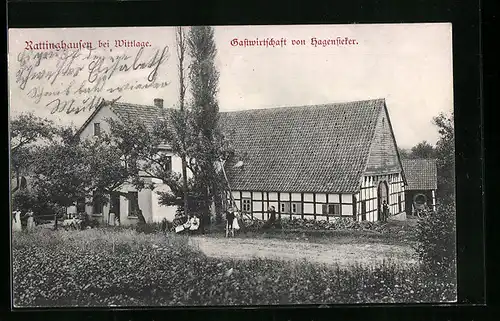 AK Rattinghausen bei Wittlage, Gasthaus von Hagensieker