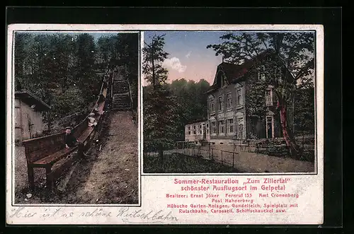 AK Hahnerberg, Sommer-Restauration Zum Zillertal, Besitzer: Ernst Jöker