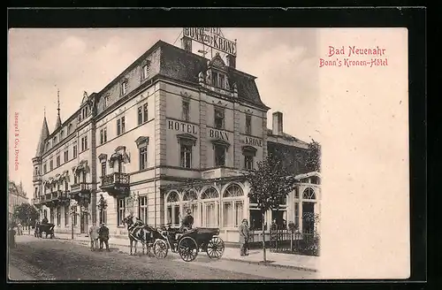 AK Bad Neuenahr, Bonns Kronen-Hotel mit Strassenpartie