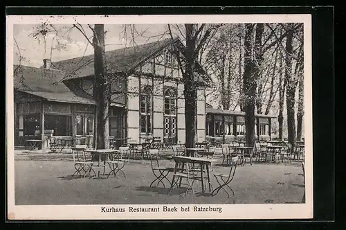 AK Ratzeburg, Kurhaus Restaurant Baek mit Garten
