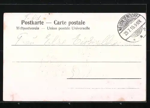 AK Neudietendorf, Kirchenstrasse mit Bäckerei