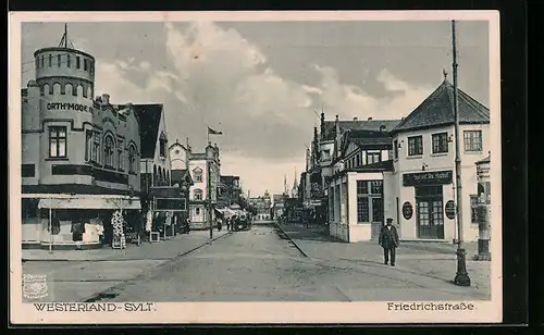 AK Westerland /Sylt, Partie in der Friedrichstrasse