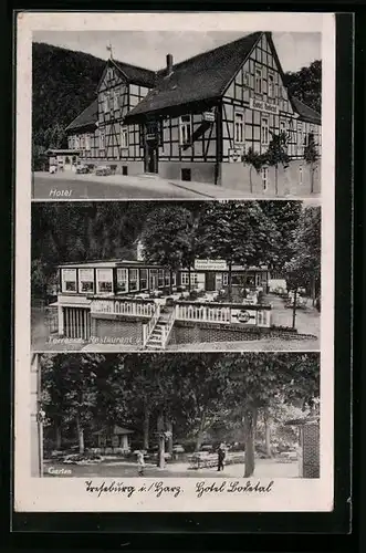 AK Treseburg i. Harz, Hotel, Terrasse, Restaurant, Garten