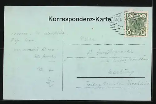 AK Maria Trost bei Graz, Ortspartie mit Wallfahrtskirche