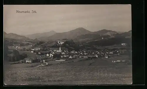 AK Neumarkt, Ortsansicht mit Bergen