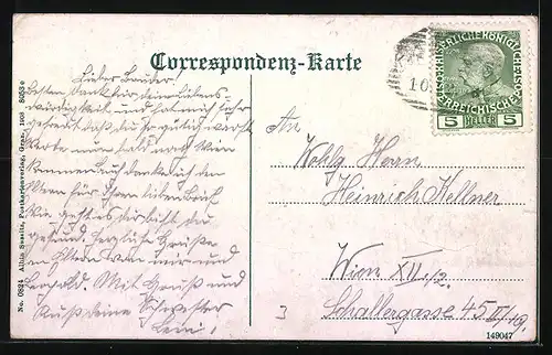 AK Kapfenberg, Teilansicht vom Süden mit Zebrahöhe